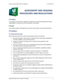 ASSESSMENT AND GRADING PROCEDURE .